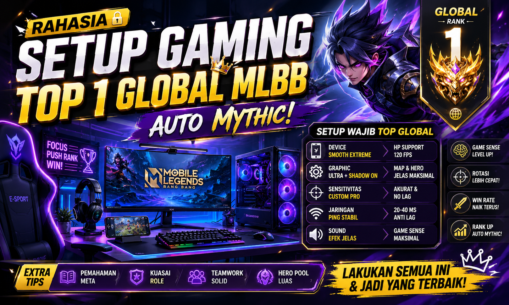Bongkar Setup Gaming Rahasia Milik Top 1 Global Mobile Legends
